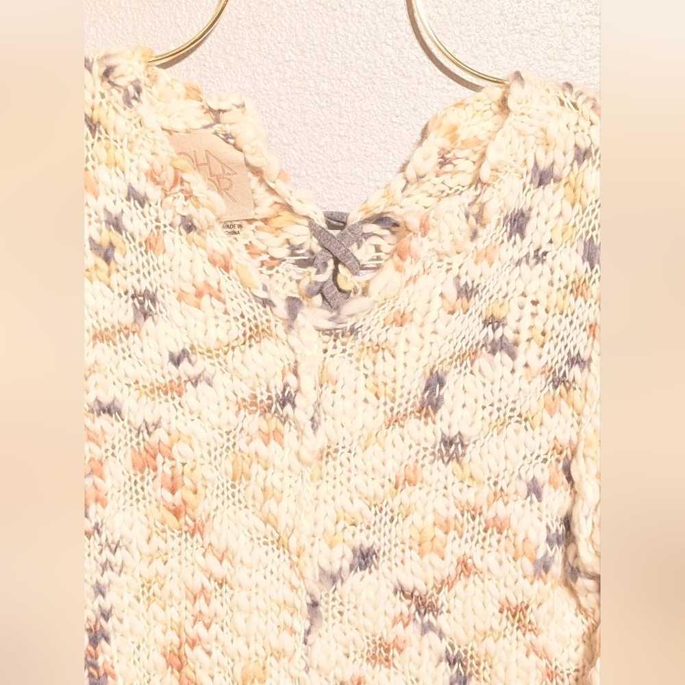 Chaser NWT Chunky Knit Lace-Up Back Sweater Size S Cozy Fall Winter - Picture 3 of 9